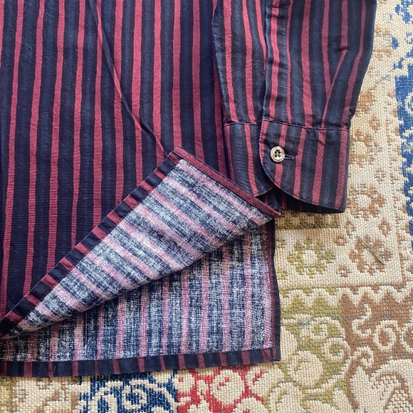 Marimekko Jokapoika Shirt Suomi Finland Cotton Striped Unisex Size Large L - Picture 9 of 13